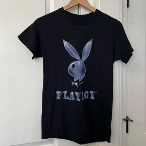 Playboy mens shirt size small black blue short sleeve L345